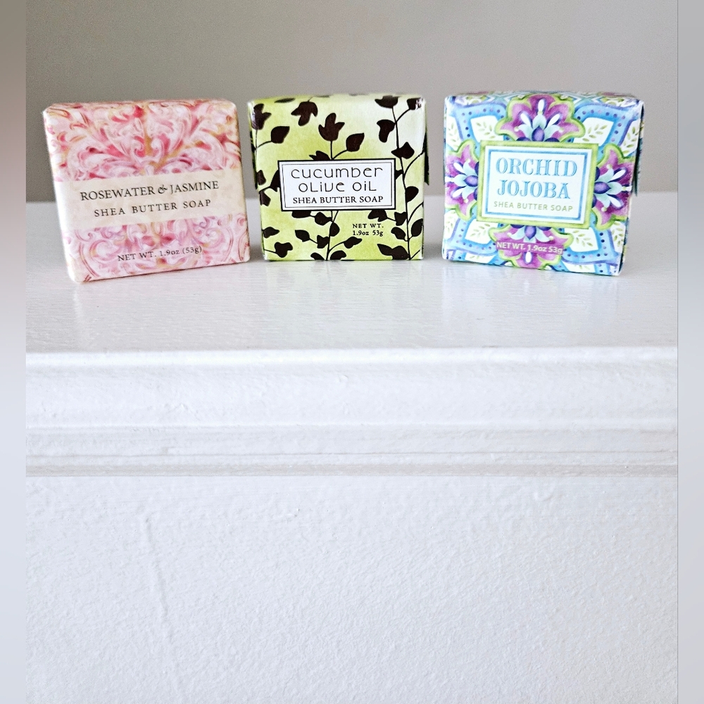 3 Greenwich Bay Trading Co. Soaps-1.9oz Luxury Spa Soap  3 Bar Set (New)